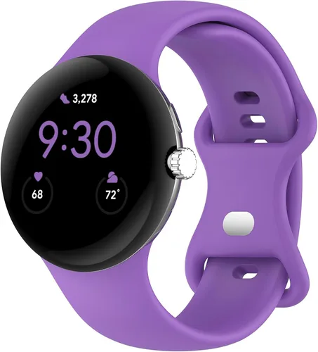 Vista 27 de Correa Compatible con Google Pixel Watch 1/2/3/4 (41mm), Pulsera de Reemplazo de Silicona Suave Deportiva para Google Pixel Watch 41mm Blanco