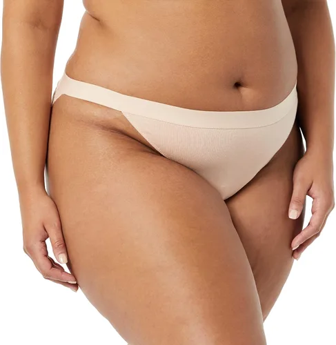 Vista 5 de Tienda Essentials Calzoncillos Tanga de algodón y encaje para mujer, paquete de 4