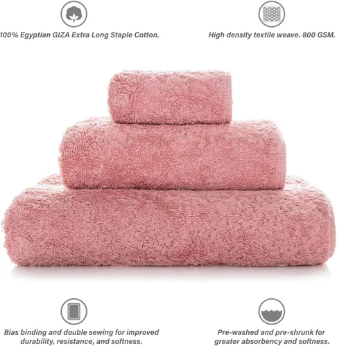 Vista 4 de Graccioza Egoist - Paño de lavado 12 x 12 pulgadas, 100% algodón egipcio Giza de 800 GSM, elegante paño de baño de diseño sólido, toallas de baño