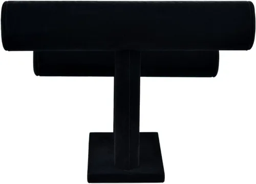 Vista 3 de Stratalife Soporte para pulsera, organizador de collares, organizador de pulseras con barra en T negra, soporte de exhibición de relojes