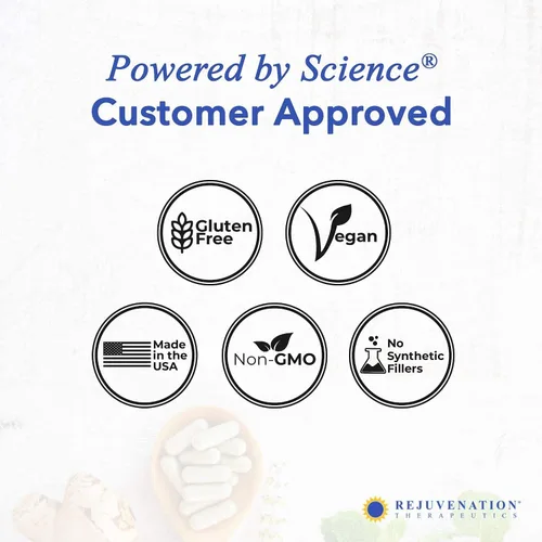 Vista 3 de Rejuvenation Therapeutics Cápsulas de ácido elágico de alta potencia de 250 mg Mejora la inmunidad y elimina el estrés oxidativo Orgánico