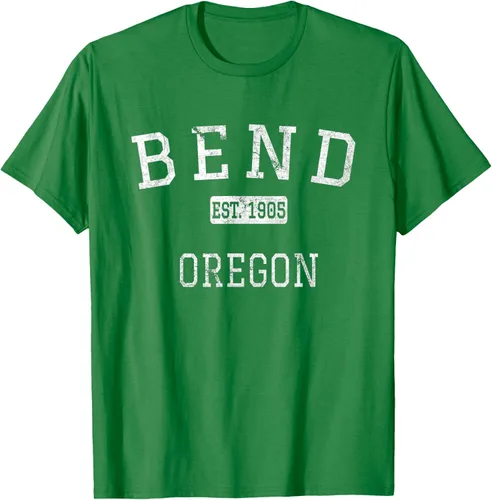 Vista 5 de Bend Oregon OR Camiseta vintage, Negro