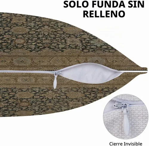 Vista 5 de Fundas de almohada con estampado de alfombra persa antigua Tabriz, fundas de cojín modernas, fundas de almohada cuadradas decorativas para sofá