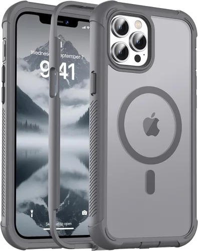 Vista 126 de jaroco - Funda magnética compatible con MagSafe para iPhone 11 de 6.1 pulgadas; protección de grado militar contra caídas, de doble capa