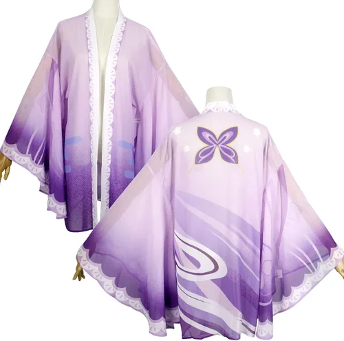 Vista 4 de CMEGEOME Anime Cosplay Cloak Tanjiro Shinobu Nezuko Robe Kimono Beach Swimsuit CoverUp for Women Halloween Christmas