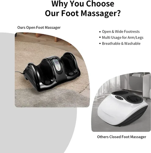 Vista 5 de Giantex Shiatsu - Máquina masajeadora de pies para pies, pierna y pantorrilla, tobillo para aliviar el dolor, regalo de spa, masaje de amasamiento