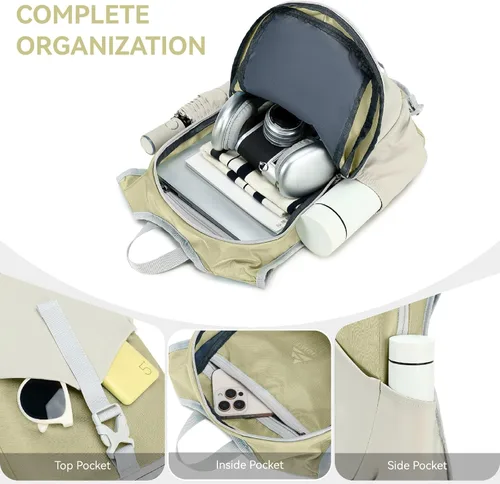 Vista 3 de Mochila de 15L pequeña para senderismo para hombres y mujeres, mochila ligera plegable, mochila de día plegable, para camping, viajes al aire libre