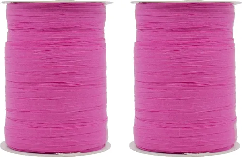 Vista 15 de Paquete de 2 rollos de cinta de rafia de papel de 200 yardas para embalaje y decoración de papel kraft (aguamarina)