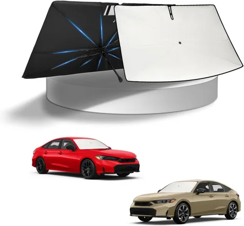 Vista 213 de KUST - Parasol plegable para parabrisas para BMW X1 E84, accesorios 2011 2012 2013 2014 2015, protector de visera de sol ajustable que bloquea