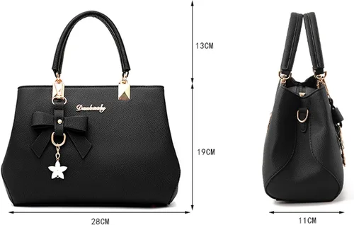 Vista 2 de Dreubea - Bolsa para mujer para usar al hombro cruzada o como bolsa de mano de piel sintética