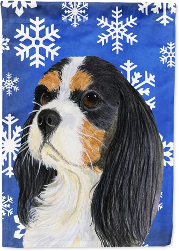 Vista 14 de Caroline's Treasures SC9374GF Bulldog English Snow flakes Holiday Garden Flag Buzón Bandera decorativa para patio exterior, patio, obras de arte