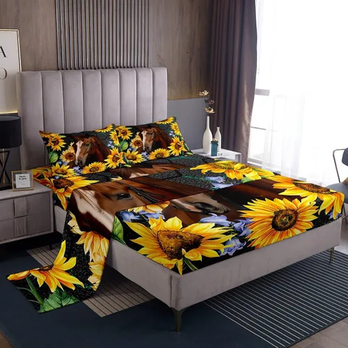 Vista 45 de Erosebridal Happy Camping - Juego de sábanas tamaño individual para niños, diseño de animales del bosque del bosque, para bebés, niños y niñas