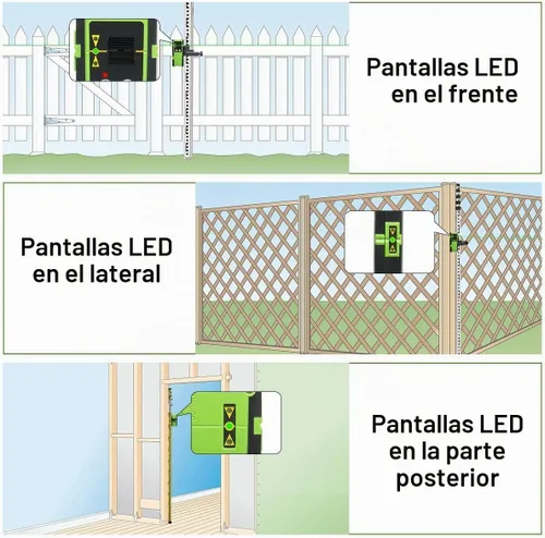 Vista 7 de Huepar Detector láser LR-6RG para nivel láser, compatible con niveles láser Huepar y Pro con solo modo de pulso, receptor láser de detección