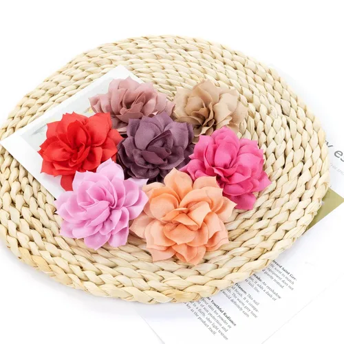 Vista 5 de inSowni Paquete de 25 pinzas para el pelo de cocodrilo con flor de loto sólido, accesorios para bebés, niñas, bebés, niños y mujeres