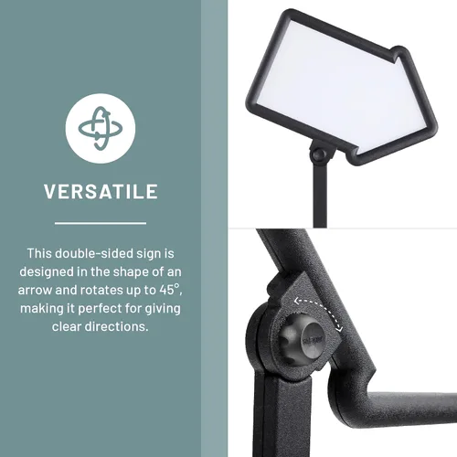 Vista 3 de Safco Products Pizarra rectangular para escribir mensajes, Negro