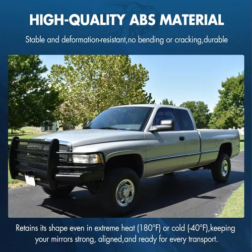 Vista 6 de Espejos de remolque para 1994-1997 para Dodge para Ram 1500 para Ram 2500 para Ram 3500 Modelos, espejos de remolque con espejos laterales