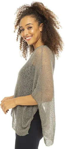 Vista 3 de Back From Bali Poncho transparente para mujer, suéter ligero de verano