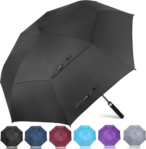 Vista 32 de ZOMAKE - Paraguas de golf a prueba de viento, extragrande, de gran tamaño, de doble dosel resistente para lluvia, juegos deportivos y carrito