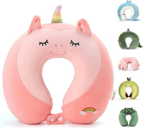 Vista 6 de Almohada de cuello de viaje de espuma viscoelástica para adolescentes y Pingüino