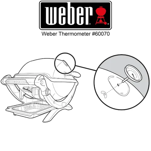 Vista 5 de Weber 60070 - Termómetro ovalado Q original