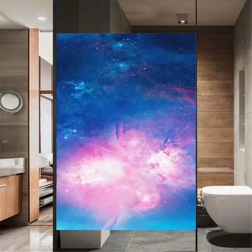 Vista 2 de Película de privacidad para ventana (15.7 x 23.6 in), diseño de espacio exterior