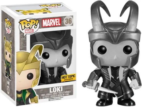 Vista 2 de 5Star-TD Funko Pop! Marvel Loki negro/blanco con casco figura #36 tema candente exclusivo