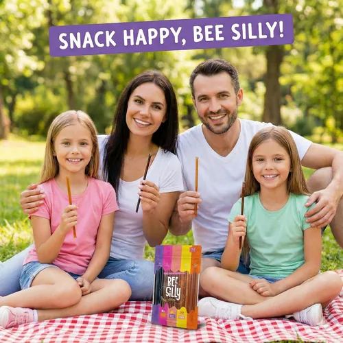 Vista 4 de Bee Silly Palitos de miel (paquete de 25, mora)