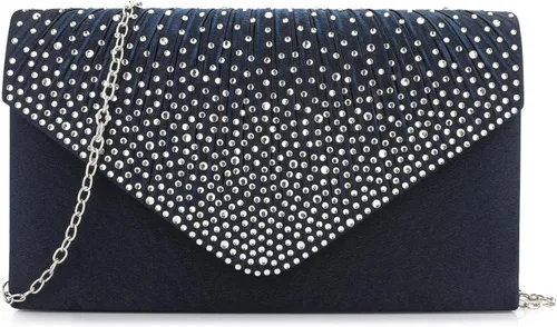 Vista 9 de Bolsos de mano BBjinronjy para mujer, bolso formal con diamantes de imitación para noche, bolsos de mano para boda, fiesta, cóctel, graduación, cena