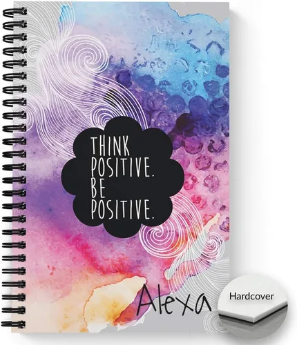 Vista 6 de Hardcover Believe You Can - Cuaderno motivacional personalizado, acabado mate satinado, 120 páginas del papel seleccionado, coloque espiral plana