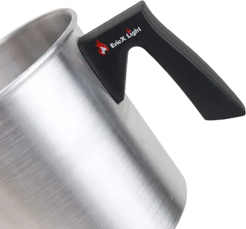 Vista 3 de EricX Light - Olla para hacer velas, 2 libras, olla de cera de doble caldera, boquilla de verter sin goteo y mango resistente al calor, diseño