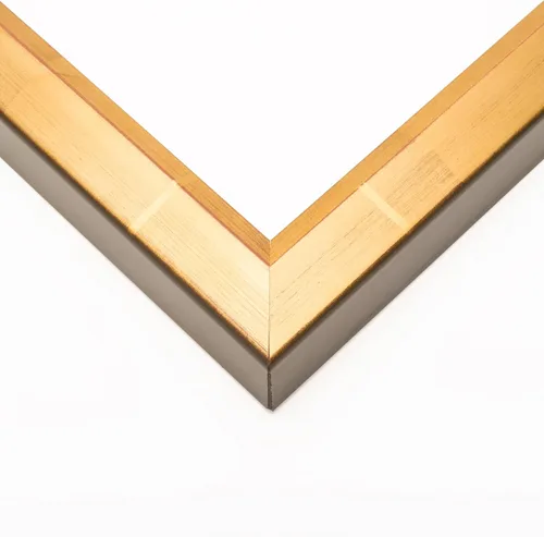 Vista 2 de Poster Palooza 3x4 Inch Shadow Box Gold Brushed Display Frame 1.25 Inch Deep Beveled 1.25 Inch Frame Moulding Width Includes Shatter Resistant