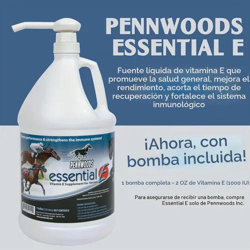Vista 4 de Pennwoods Essential E: Suplemento equino de vitamina E para la salud, el rendimiento, la recuperación y la nutrición del caballo - 1 galón