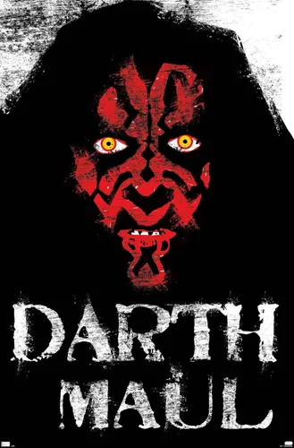 Vista 9 de Trends International Star Wars: The Phantom Menace - Póster de pared de carbón de Darth Maul, 22.4 pulgadas de largo x 14.7 W, versión enmarcada