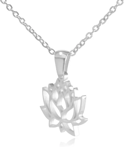 Vista 2 de Clayton Jewelry Collar de acero inoxidable con flor de loto