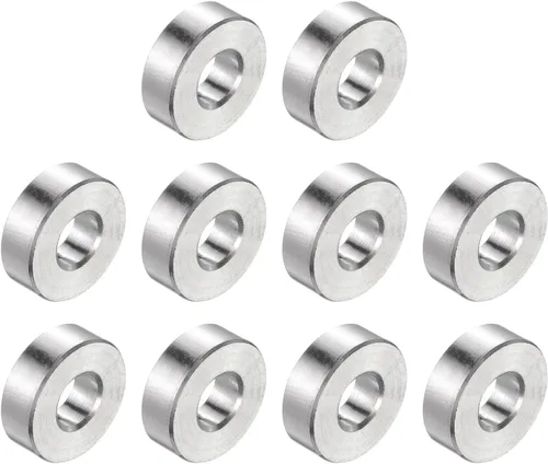 Vista 85 de uxcell 10 piezas de espaciador de acero inoxidable de 3/8" de diámetro interno x 3/4" de diámetro exterior x 1" de longitud, espaciador de rosca