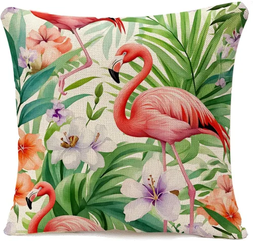 Vista 8 de IBILIU Fundas de almohada de conos de pino de 18 x 18 pulgadas, de algodón y lino, fundas de cojín decorativas para sofá, dormitorio