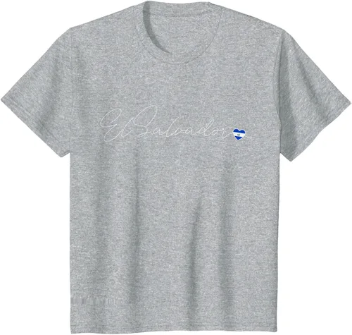 Vista 50 de Camiseta Simple Love El Salvadoreño con diseño de corazón en El Salvador