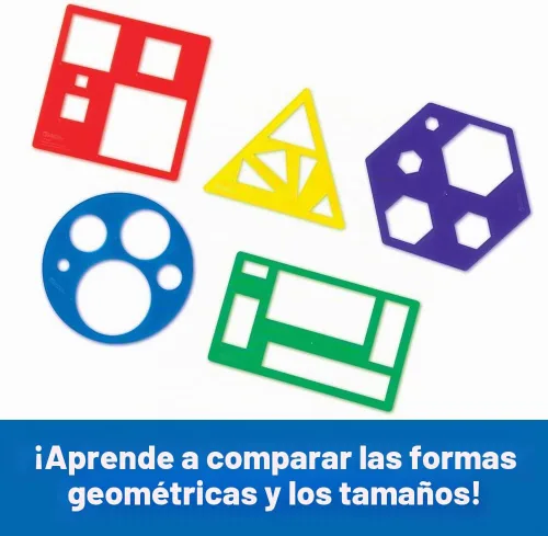 Vista 2 de Juego de Plantillas con Figuras Primarias para el Aprendizaje.