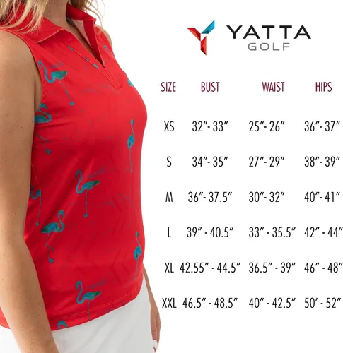 Vista 3 de YATTA GOLF Polo de golf sin mangas para mujer, resistente a las arrugas, absorbe la humedad, cuello en V para mujer
