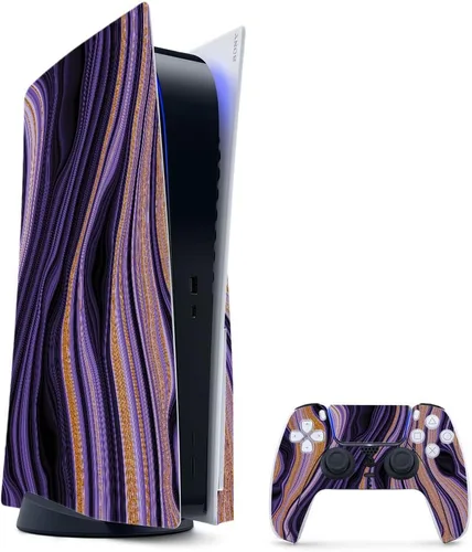 Vista 24 de MightySkins - Skin para juegos para PS5 / Playstation 5 Bundle – Mármol ámbar Envoltura protectora de vid Fácil de aplicar y cambiar