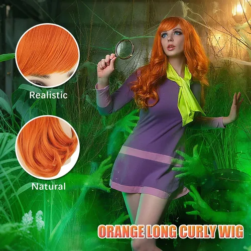 Vista 12 de Peluca de cosplay estilo Bob azul oscuro + horquilla de libélula + collar para fiesta, disfraz de Halloween, peluca de mujer