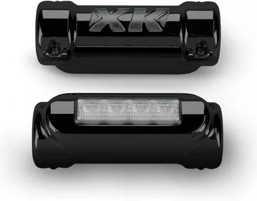 Vista 2 de Luces de manejo cromadas para motocicletas DRL turnsignal para barras de choque de Harley Davidson, motocicletas de viaje, Ultra Classic Limited