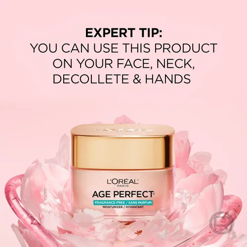 Vista 4 de L'Oreal Paris Skin Care - Hidratante facial para rostro, tono rosa perfecto para la edad, sin fragancia, hidratante para la cara con LHA y peonía