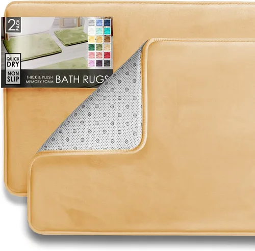 Vista 130 de Clara Clark Alfombra de Baño 24" x 17" - Alfombras de Baño, Tapete de Baño de Espuma Viscoelástica, Afelpado, Acogedor, Ultra Suave, Antideslizante
