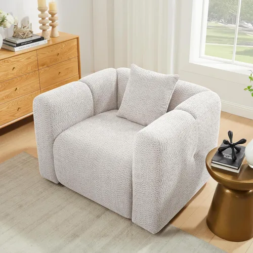 Vista 5 de VANOMi Juego de sofá modular seccional extragrande en forma de nube con sofá de 95" y sillones de 42" para sala de estar, juego de muebles tapizados