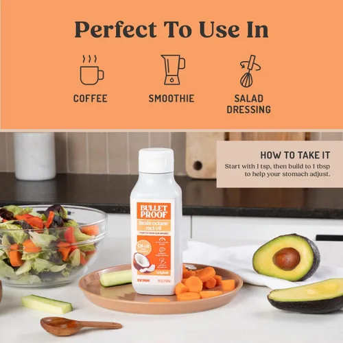 Vista 6 de Bulletproof Aceite MCT octane C8 de coco para cerebro, 16 onzas (paquete de 3), suplemento keto premium para energía sostenida, combustible cerebral
