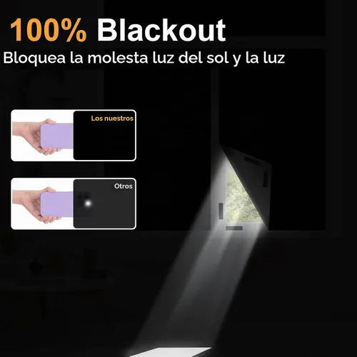 Vista 2 de Cortinas opacas para dormitorio - 39" x 57" cortinas opacas portátiles para cualquier ventana - 100% opacas, película para ventanas - cortinas