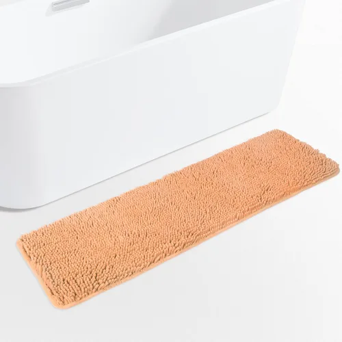 Vista 259 de Yeaban Alfombra de pasillo de baño de 24 x 72 pulgadas, antideslizante, alfombra de baño larga de felpilla gruesa, absorbente y lavable, alfombra