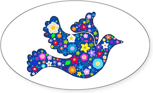 Vista 4 de CafePress Pegatina rectangular de espíritu santo para parachoques de coche ovalada Blanco - Pegatina Rectángulo Espíritu Santo