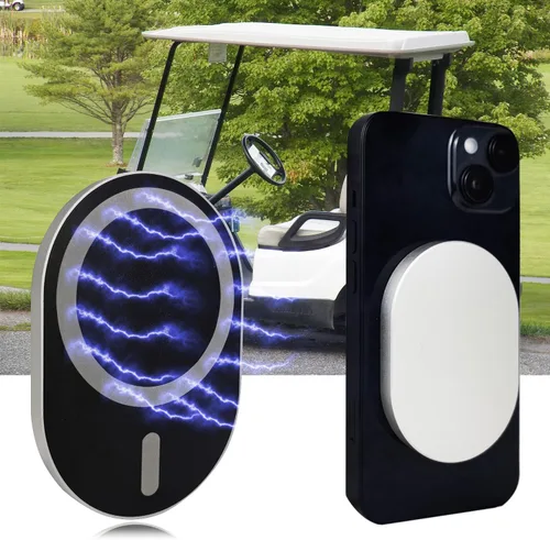 Vista 8 de Soporte magnético para teléfono para carrito de golf, compatible con iPhone 12, 13, 14, 15 / Plus/Pro, teléfono inteligente con funda Magsafe (negro)